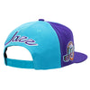 Mitchell & Ness Lt Blu/Prpl NBA Utah Jazz Rear Script Deadstock Snapback - OSFA