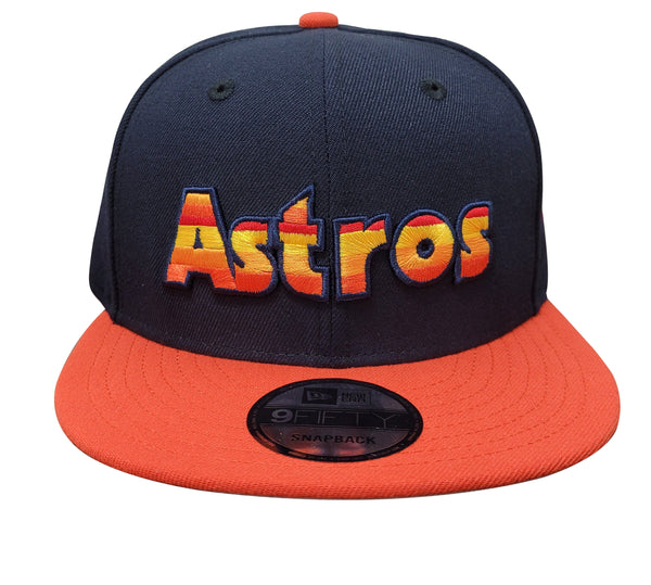 New Era 9Fifty Navy/Ornge MLB Houston Astros Cooperstown Custom Snapback - OSFA