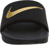 Little Kid's and Big Kid's Nike Kawa Slide Blk/Metallic Gld (819352 003)