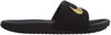 Little Kid's and Big Kid's Nike Kawa Slide Blk/Metallic Gld (819352 003)