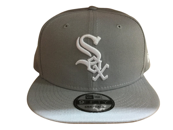 Men's New Era 9Fifty Gray/White MLB Chicago White Sox Custom Snapback - OSFA