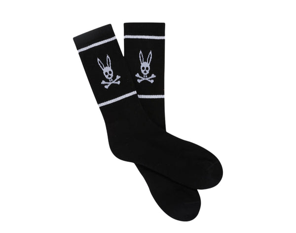 Men's Psycho Bunny Black Classic Crew Socks - OSFA