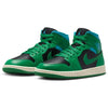 Women's Jordan 1 Mid Black/Lucky Green-Aquatone (BQ6472 033)