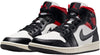 Women's Air Jordan 1 Mid Black/Gym Red-Sail (BQ6472 061)