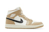 Women's Air Jordan 1 Mid Sail/Black-Desert (BQ6472 103)
