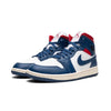 Women's Air Jordan 1 Mid White/French Blue-Gym Red-Sail (BQ6472 146)