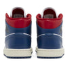 Women's Air Jordan 1 Mid White/French Blue-Gym Red-Sail (BQ6472 146)
