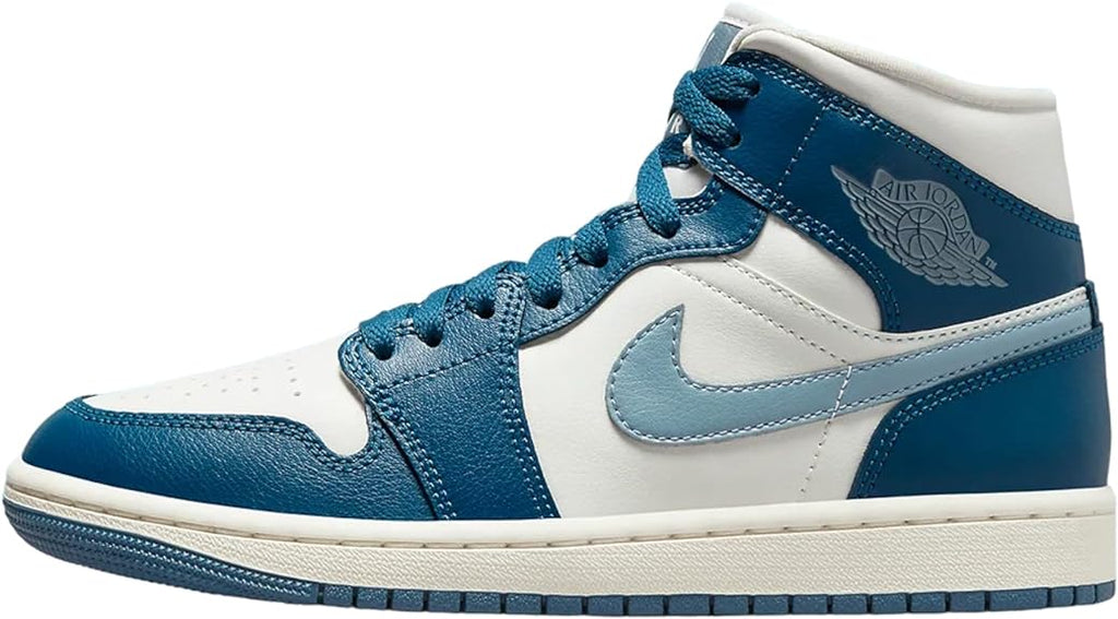 Women's Air Jordan 1 MID Sky J FR Blue/Ozone Blue-Sail (BQ6472 414)