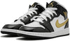 Big Kid's Air Jordan 1 Mid SE Black/Metallic Gold-White (BQ6931 007)