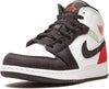 Big Kid's Jordan 1 Mid SE White/Track Red-Black-Igloo (BQ6931 100)