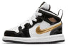 Toddler's Jordan 1 Mid SE Black/Metallic Gold-White (BQ6933 007)