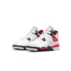 Little Kid's Jordan 4 Retro White/Fire Red-Black (BQ7669 161)