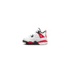 Toddler's Jordan 4 Retro White/Fire Red-Black (BQ7670 161)