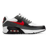 Big Kid's Nike Air Max 90 LTR White/University Red-Iron Grey (CD6864 113)