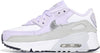 Toddler's Nike Air Max 90 LTR White/Metallic Silver (CD6868 123)