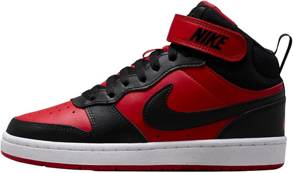Big Kid's Nike Court Borough Mid 2 University Red/Blk-White (CD7782 602)