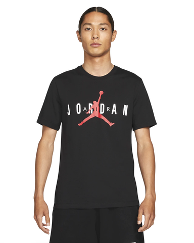 Men's Jordan Air Black/White/Red Wordmark T-Shirt (CK4212 013)