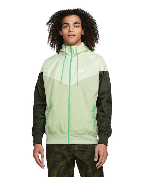 Men's Nike Honey Dew/Lime Ice/Sequoia Sportswear Wndrunner Hooded Jacket