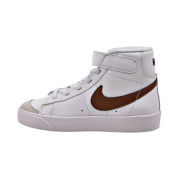 Little Kid's Nike Blazer Mid '77 White/Vivid Sulfur-Pecan (DA4087 103)