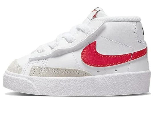 Toddler's Nike Blazer Mid '77 Wht/Habanero Red-Medium Blue (DA4088 117)