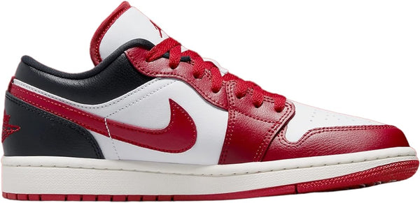 Women's Jordan 1 Low White/Gym Red-Black-Sail (DC0774 160)