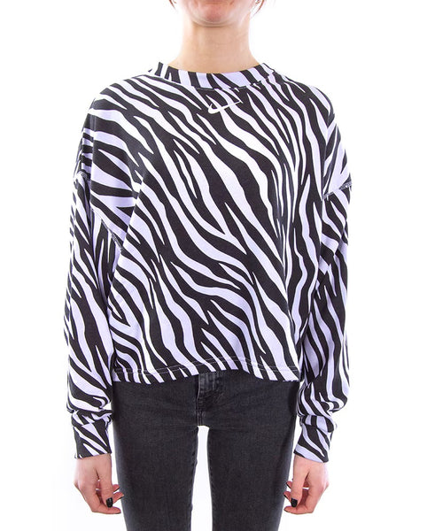Women's Nike Purple Chalk/Black Icon Clash Crop Sweatshirt