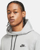 Men's Nike Sportswear Heather Gray/Black Tech Fleece Pullover Hoodie