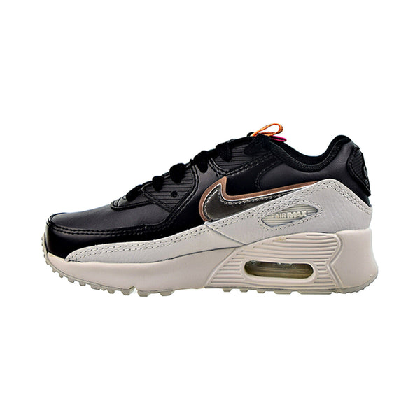 Little Kid's Nike Air Max 90 LTR SE Off Noir/MTLC Pewter-Black (DJ0415 001)