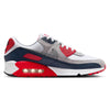 Men's Nike Air Max 90 White/Cool Grey-University Red (DM0029 117)