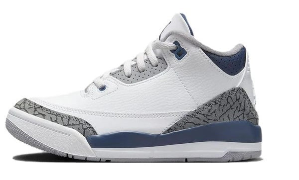 Little Kid's Jordan 3 Retro White/Midnight Navy (DM0966 140)