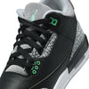 Big Kid's Jordan 3 Retro Black/Green Glow-Wolf Grey (DM0967 031)