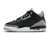 Big Kid's Jordan 3 Retro Black/Green Glow-Wolf Grey (DM0967 031)