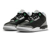Big Kid's Jordan 3 Retro Black/Green Glow-Wolf Grey (DM0967 031)