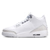 Big Kid's Jordan 3 Retro White/Metallic Silver-White (DM0967 111)