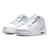 Big Kid's Jordan 3 Retro White/Metallic Silver-White (DM0967 111)