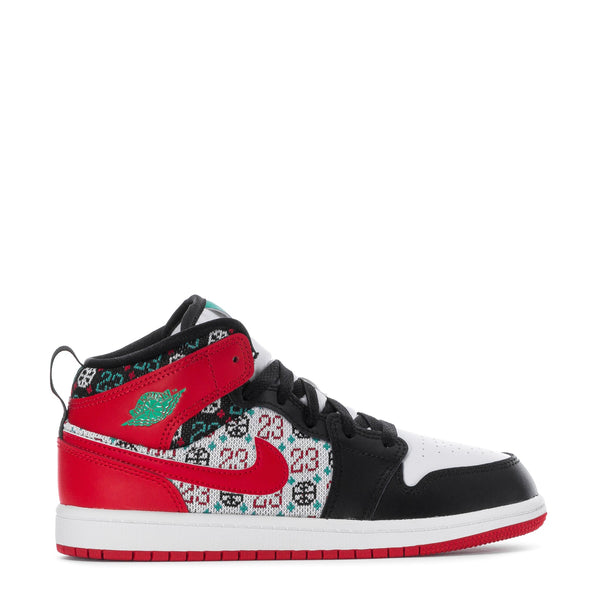 Little Kid's Jordan 1 Mid SE White/University Red-Black (DM1210 150)