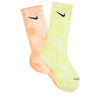 Unisex Nike Everyday Plus Yellow/Orange Tie-Dye Sports Socks (2 Pair)
