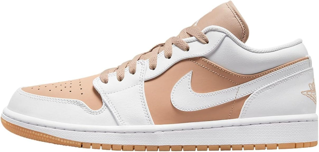 Men's Jordan 1 Low White/White-Hemp-Gum Yellow (DN6999 100)