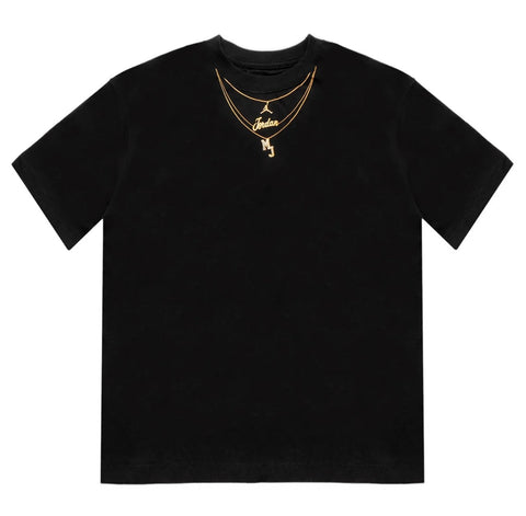 Women's Jordan Black (Her)itage Gold Chain T-Shirt
