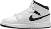 Big Kid's Jordan 1 Mid White/Black-White-Black (DQ8423 132)