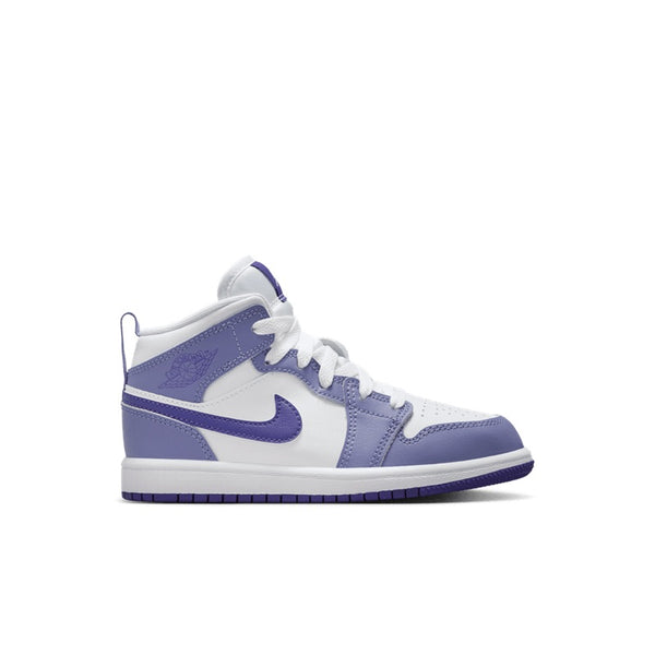 Little Kid's Jordan 1 Mid Dusty Amethyst/Court Purple (DQ8424 500)
