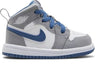 Toddler's Jordan 1 Mid Cement Grey/White-True Blue (DQ8425 014)