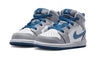 Toddler's Jordan 1 Mid Cement Grey/White-True Blue (DQ8425 014)