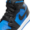 Toddler's Jordan 1 Mid Black/Royal Blue-Black-White (DQ8425 042)