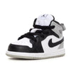 Toddler's Jordan 1 Mid White/Black-LT Smoke Grey (DQ8425 101)