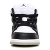 Toddler's Jordan 1 Mid White/Black-LT Smoke Grey (DQ8425 101)