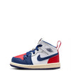 Toddler's Jordan 1 Mid White/Deep Royal Blue (DQ8425 102)