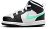 Toddler's Jordan 1 Mid White/Green Glow-Black (DQ8425 103)