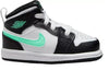 Toddler's Jordan 1 Mid White/Green Glow-Black (DQ8425 103)