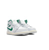 Toddler's Jordan 1 Mid Summit White/Pine Green (DQ8425 142)